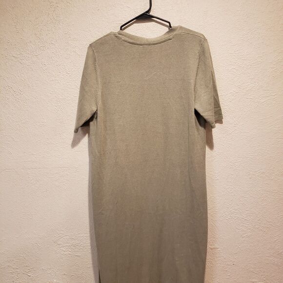 J. Jill Linen blend elbow sleeve sage green long cardigan size Medium - Picture 11 of 12